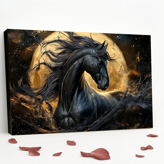 Tableau décoratif Cheval -Luxury- Cadre américain