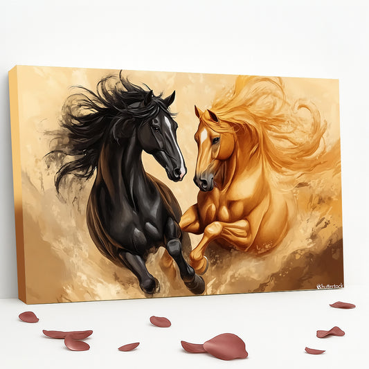 Tableau décoratif les Chevaux Cadre américain "Magnificent"