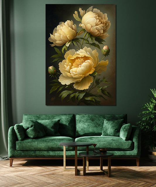 Tableau décoratif florale - Peonies - "Glorious"