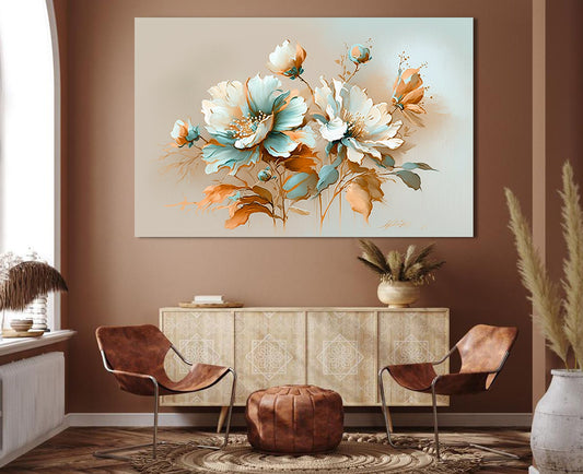 Tableau décoratif florale - Peonies - "Pureté"