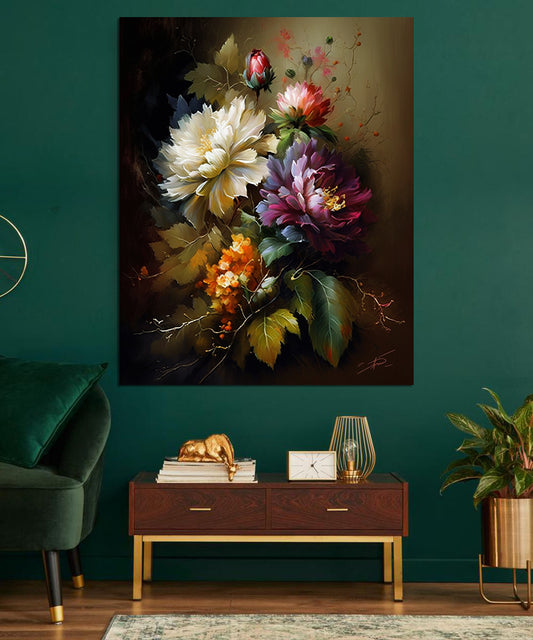 Tableau décoratif florale - Peonies - "Nurturing"