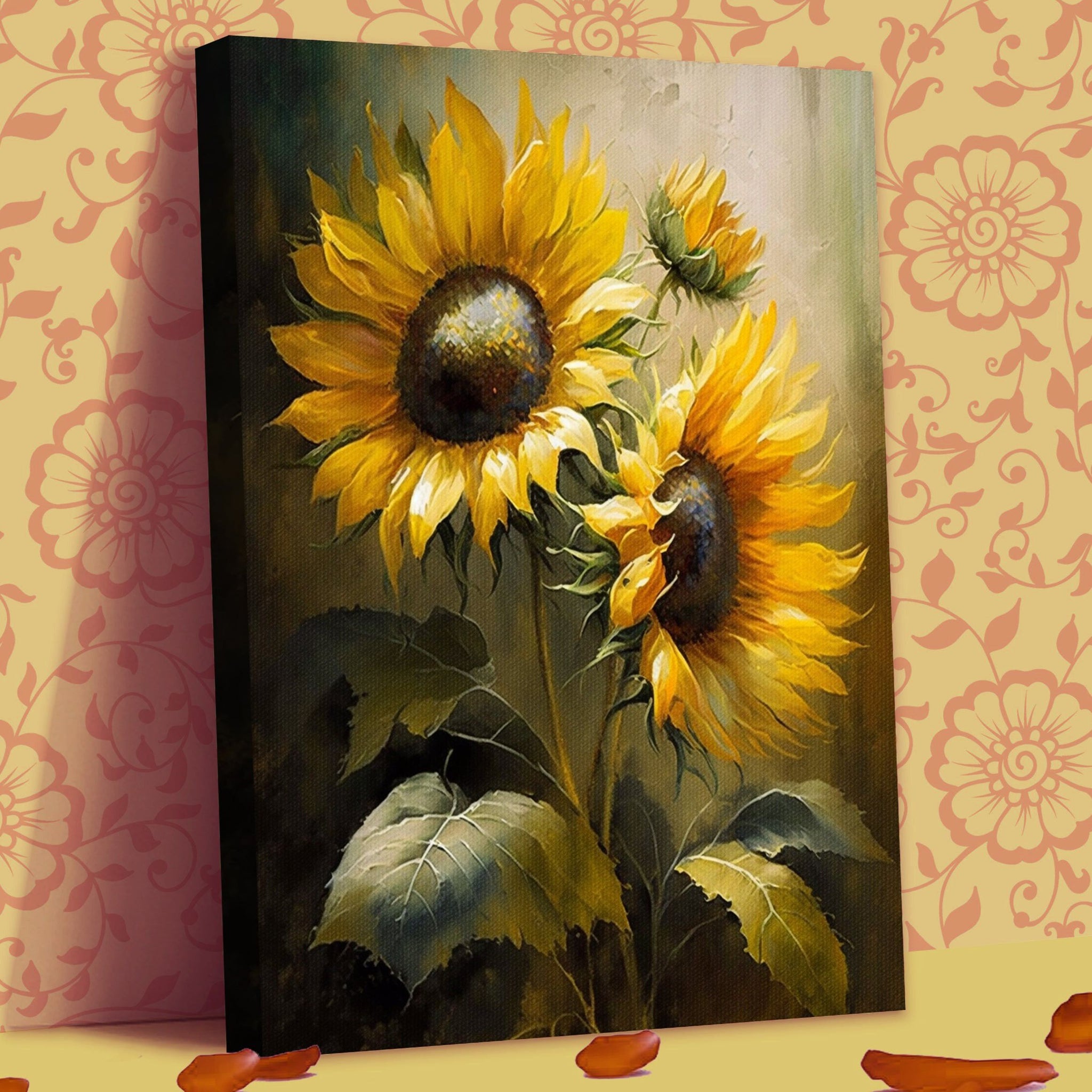 Tableau décoratif florale - Sunflowers - "Radiant"