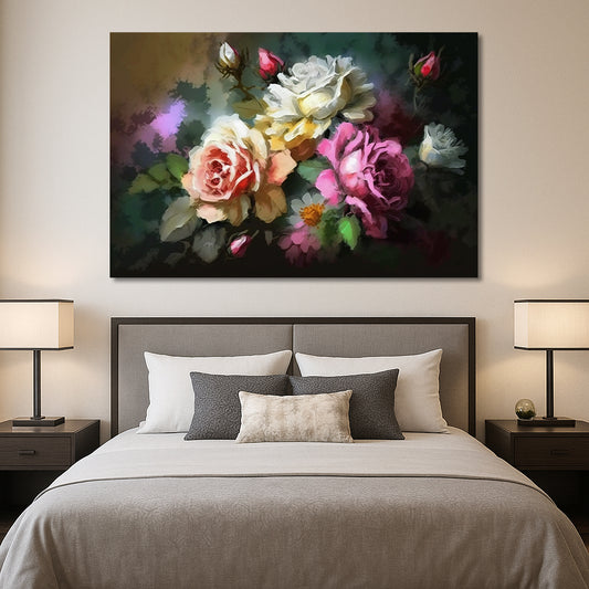 Tableau décoratif florale - Roses - "Captivant"