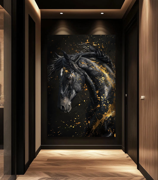 Tableau décoratif cheval  -Colorful- Cadre américain "FANTASTIQUE"