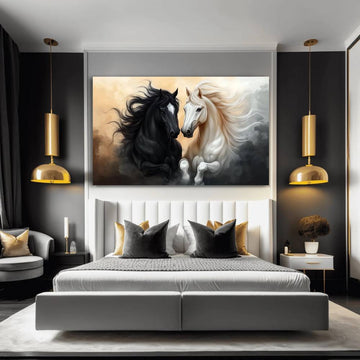 Tableau décoratif les Chevaux Cadre américain "Elegance"