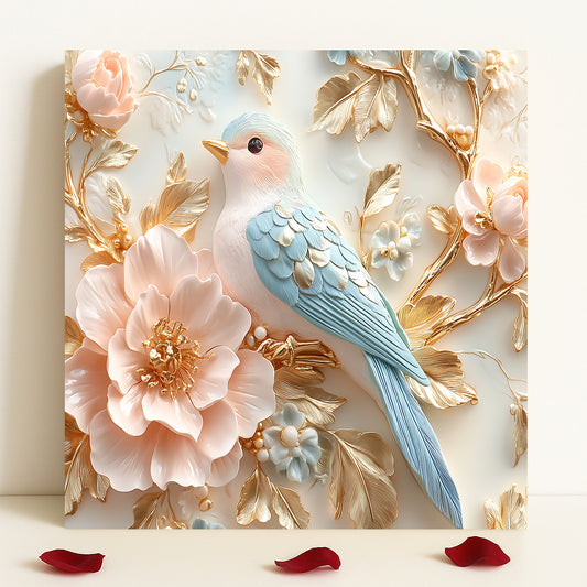 Tableau décoratif florale - Roses - Tableaux carrées - "Luxe"