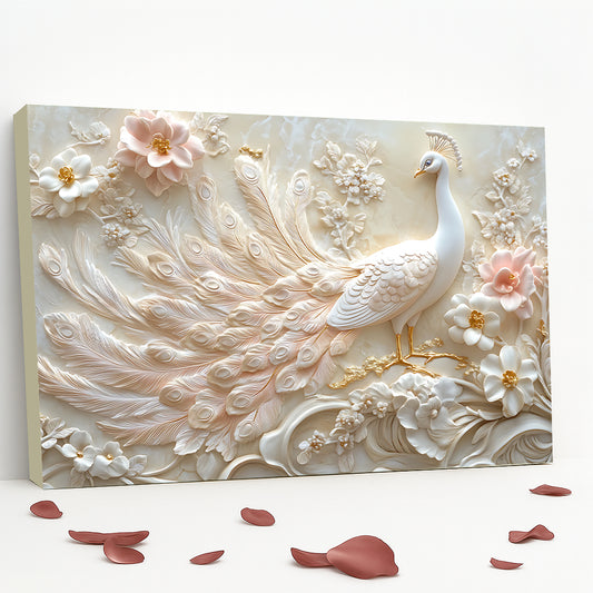 Tableau décoratif paon  -rêveur-